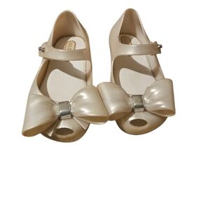 Mini Melissa Pearl Toddler  Shoes with Bow Lii Size 7
